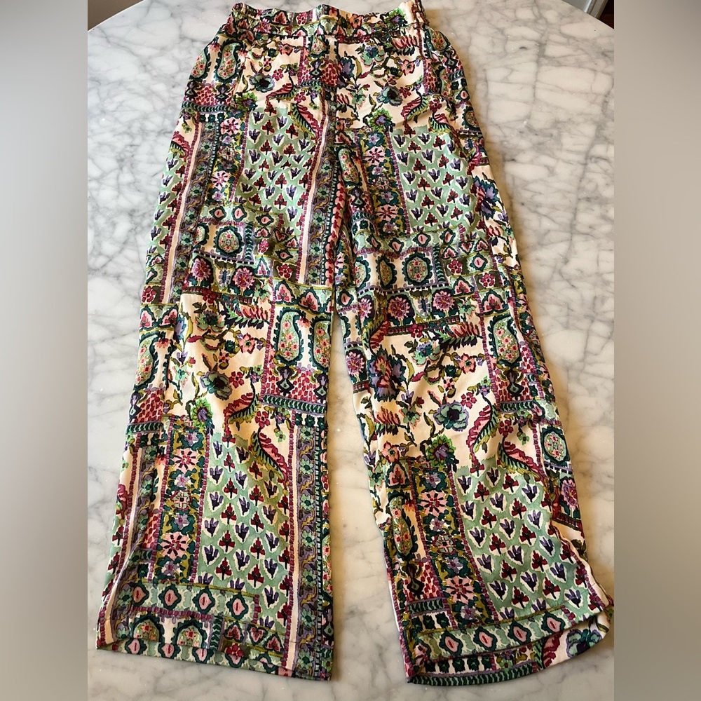 Like New Zara Girls Size 11-12 Patterned Pants